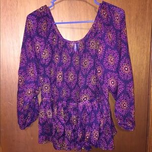 ⭐️ One Size Natural Life Bohemian Top